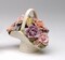 Hand Crafted Ceramic Roses Flower Basket, Home Décor, Gift for Her, Gift for Mom, Nature Lover Décor, Wedding Gift